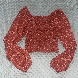 Floral Red Women's Top